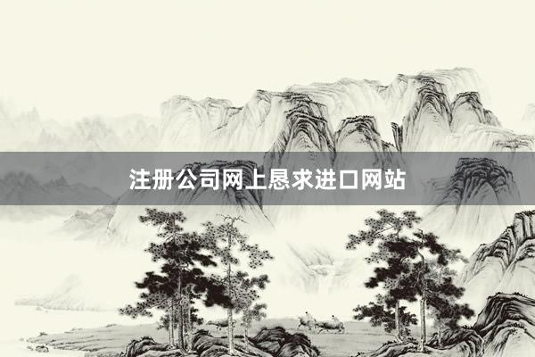 注册公司网上恳求进口网站