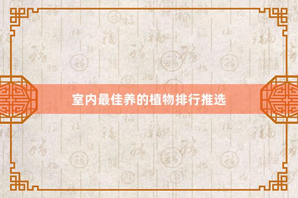 室内最佳养的植物排行推选